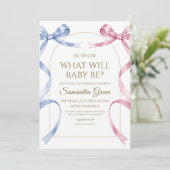 Er oder sie, was Babydusche sein wird Einladung (Stehend Vorderseite)