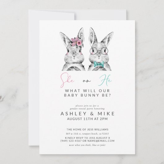 Er oder sie, was das Geschlecht sein wird, offenba Einladung (Vorderseite)