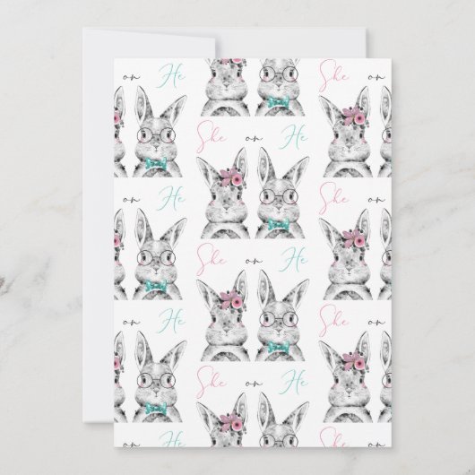 Er oder sie, was das Geschlecht sein wird, offenba Einladung (Rückseite)