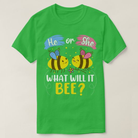 Er oder sie, was das Geschlecht sein wird, zeigen T-Shirt (Design vorne)