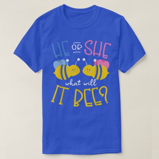 Er oder sie, was das Geschlecht sein wird, zeigen T-Shirt (Design vorne)