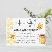 Er oder sie, was es sein wird, die Geschlechterper Einladung (Stehend Vorderseite)