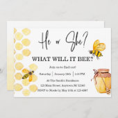 Er oder sie, was es sein wird, die Geschlechterper Einladung (Vorne/Hinten)