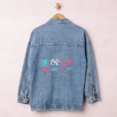 Er oder sie, was es sein wird, die Geschlechterper Jeansjacke (Hangar)