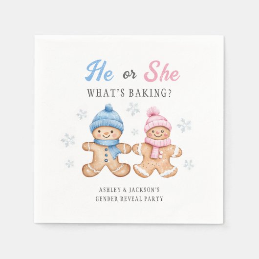 Er oder sie Was macht die Genderoffenbarung? Serviette (Vorderseite)