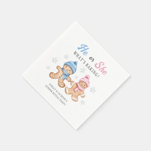 Er oder sie Was macht die Genderoffenbarung? Serviette (Ecke)