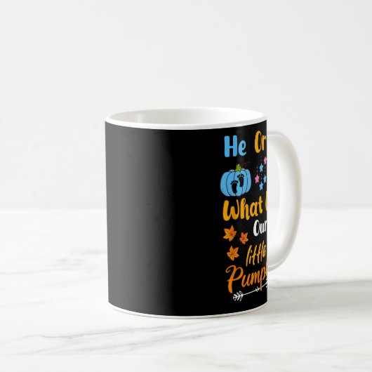 Er oder sie, was unser kleiner Kürbis sein wird Kaffeetasse (VorderseiteRechts)