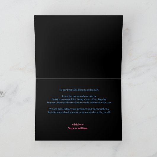 "Er oder sie? Was wird Baby sein?" Dankeskarte (Innenseite)