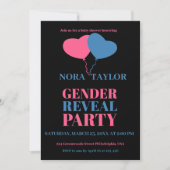 "Er oder sie? Was wird Baby sein?" Einladung (Vorderseite)