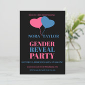 "Er oder sie? Was wird Baby sein?" Einladung (Stehend Vorderseite)