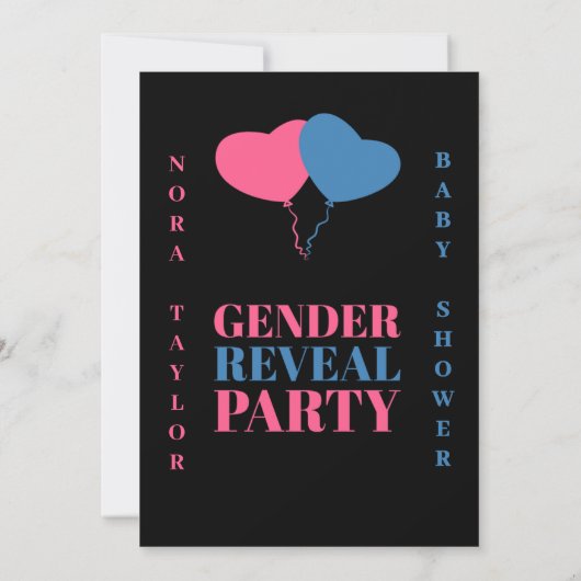 "Er oder sie? Was wird Baby sein?" Einladung (Rückseite)