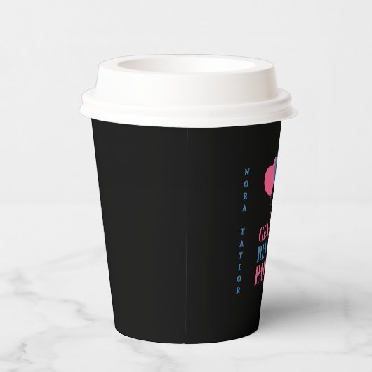 "Er oder sie? Was wird Baby sein?" Pappbecher (Rechts)