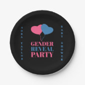 "Er oder sie? Was wird Baby sein?" Pappteller (Vorderseite)