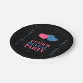 "Er oder sie? Was wird Baby sein?" Pappteller (Schrägansicht)