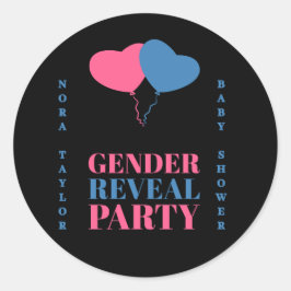 "Er oder sie? Was wird Baby sein?" Runder Aufkleber