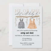 Er oder sie, was wird das Boho Geschlecht sein? Einladung (Vorderseite)