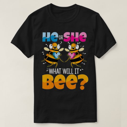 Er oder sie, was wird es für eine Biene sein? Gesc T-Shirt (Design vorne)