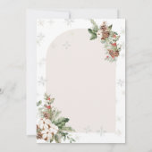 Er oder sie Weihnachts-Blumengeschlechtsdarstellun Einladung (Rückseite)