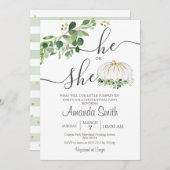 Er oder sie weiß Pumpkin Gender-Offenbarung Einladung (Vorne/Hinten)