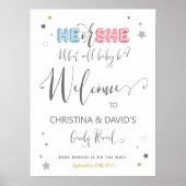 Er oder sie willkommen im neutralen Party der Gend Poster (Vorne)