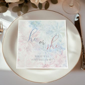 Er oder sie Winter Pink Blue Snowflake Serviette