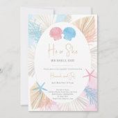 Er oder sie "Wir Muschel" sehen, wie die Geschlech Einladung (Vorderseite)