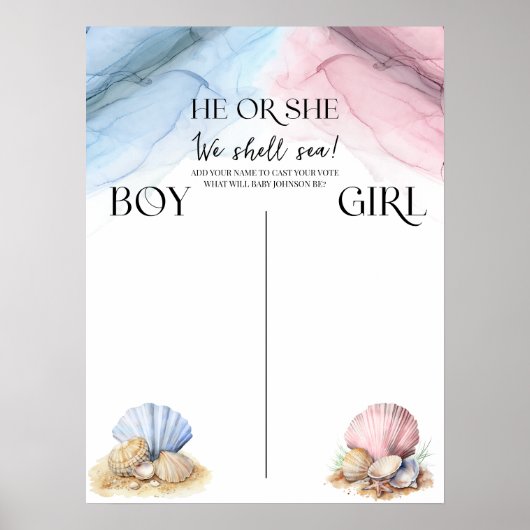 Er oder Sie Wir werden das Geschlecht enthüllen Wä Poster (Vorne)