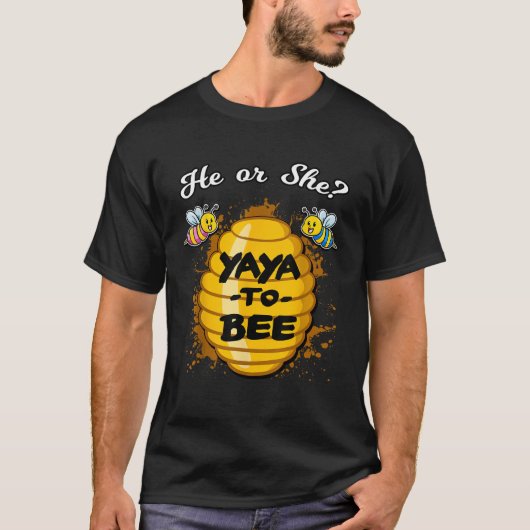 Er oder sie Yaya ist eine Aufdeckung der Geschlech T-Shirt (Vorderseite)