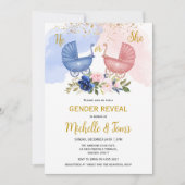 Er oder sie zeigen Party Einladung über Geschlecht (Vorderseite)