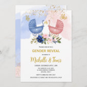 Er oder sie zeigen Party Einladung über Geschlecht (Vorne/Hinten)