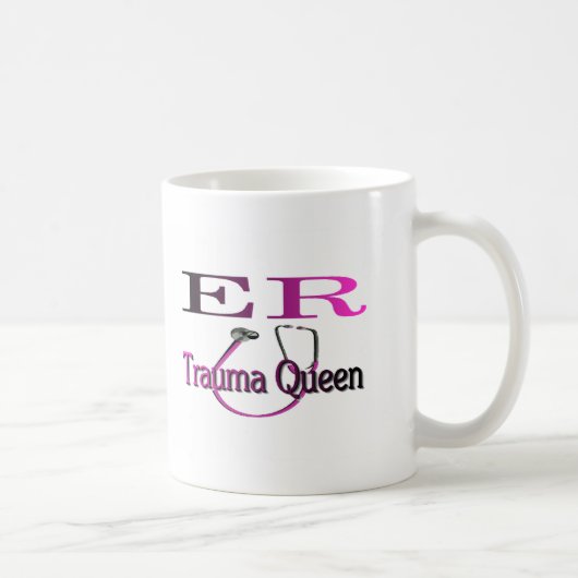 ER pflegen "Trauma-Königin-" Shirt/Geschenke Kaffeetasse (Rechts)