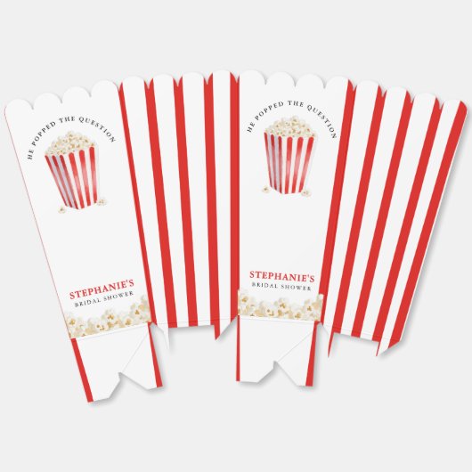 Er Poppte das Frage-Brautparty Popcorn Geschenkschachtel (Ungeklappt)