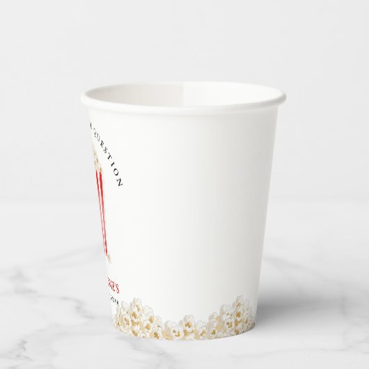 Er Poppte das Frage-Brautparty Popcorn Pappbecher (Links)