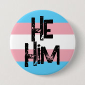 Er Pronouns Trans Button (Vorderseite)
