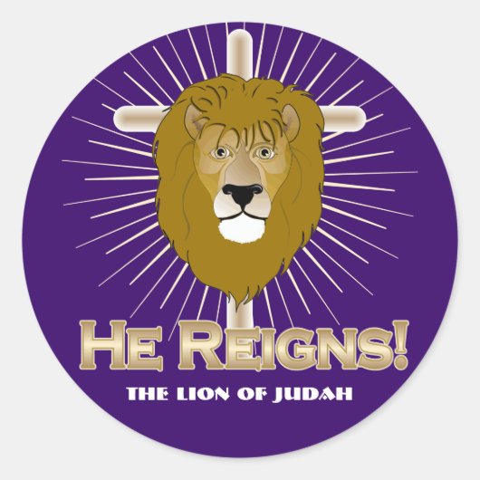 Er regiert! Der Löwe von Judah STICKERS (Vorderseite)