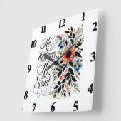 Er restauriert mein Soul Quadratische Wanduhr (Winkel)