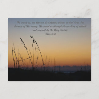 Er rettete uns, nicht wegen der rechtschaffenen Di Postkarte