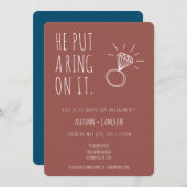 Er rief die Verlobung an. Einladung (Vorne/Hinten)