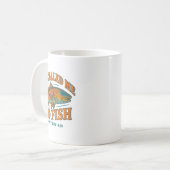 Er rief mich an, Matthew 4 19 Fisch auf Glaubensba Kaffeetasse (Vorderseite Links)