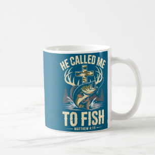 Er rief zum Fischen Männer christlicher Fischer Gl Kaffeetasse