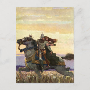 „Er ritt mit der Königin fort“ von NC Wyeth Postkarte