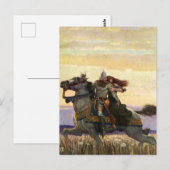 "Er ritt weg mit der Königin" von NC Wyeth Postkarte (Vorne/Hinten)