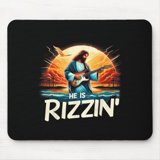 Er rizziert Ostern Christlich Jesus Vintag Jesus Mousepad (Vorne)