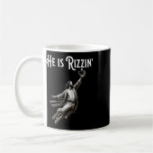 Er rizzin Jesus spielen Baseball Fun Sport Riz Kaffeetasse (Links)