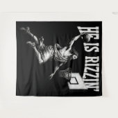 Er rizzin lustigen Jesus Basketball Ostertag Wandteppich (Vorderseite (Horizontal))