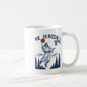 Er rizzin Osterfrische Basketball Christlich Renne Kaffeetasse