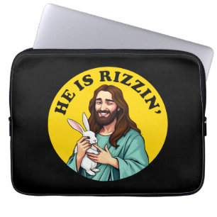 Er ruiniert den lustigen Jesus Christlich Ostertag Laptopschutzhülle