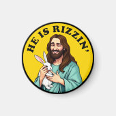 Er ruiniert den lustigen Jesus Christlich Ostertag Magnet (Vorne)
