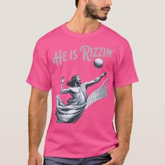 Er ruiniert Jesus und spielt Volleyball-Funny Spor T-Shirt