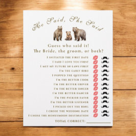 Er sagte: "Bärengebirge", sagte sie Flyer